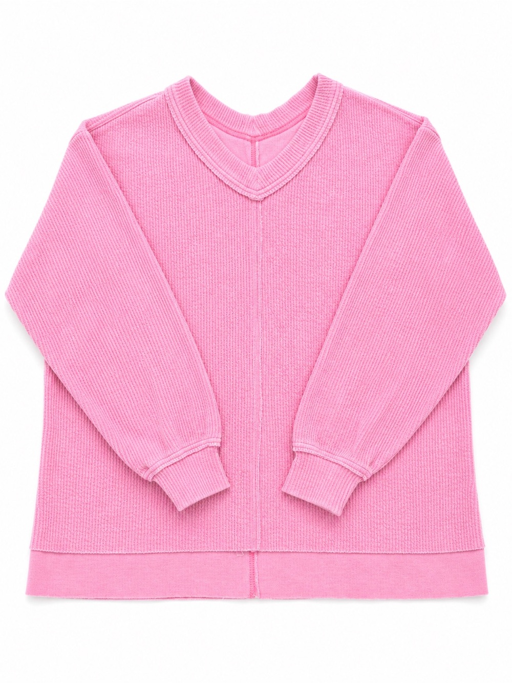 aerie Bubblegum Pink V-Neck Knit Sweater